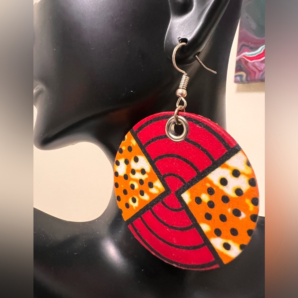 Large Bold Statement Dangle Earrings - image 1